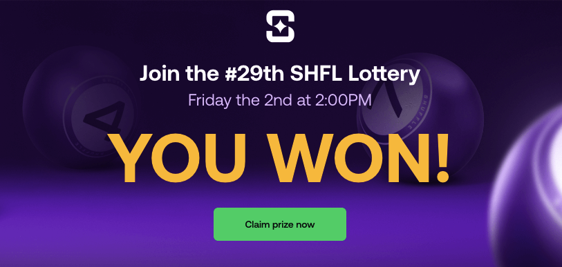 SHFL Lottery claim prize